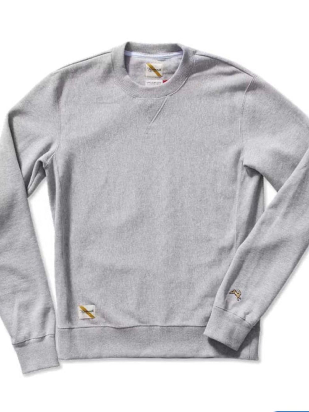 TRACKSMITH NEW ENGLAND MENS TRACKHOUSE CREW SWEATSHIRT GRAY MEDIUM